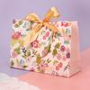 Bunte Band-Schleife Tragetasche - Quadratische Geschenktasche & Einkaufstasche mit individueller Logo-Option