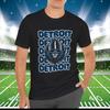 Detroit Football T-Shirt Retro Lion Mascot Graphic Tee Vintage Style