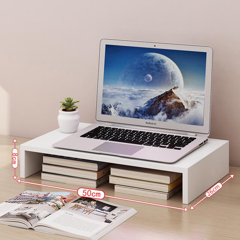 Wooden Laptop Monitor Riser Stand for Office Desk Storage