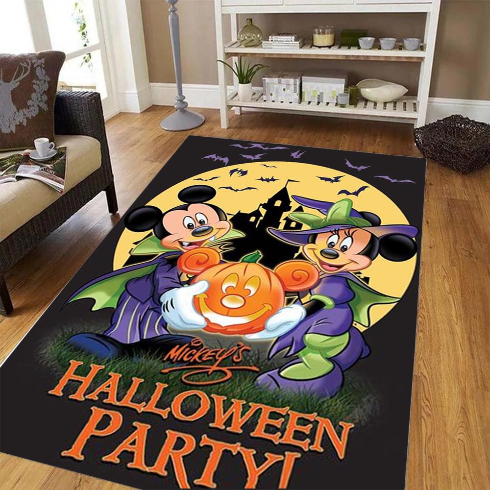 Mickey Minnie Halloween Carpet Rug for Bedroom Living Room Home Sofa Decoration,Large Decor Floor Mat Doormat