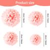 1pcs Set 7.8inch Pink Paper Flower Balls Paper For Birthday Party Pom Pom Paper Balls Hanging Flowers Pom Pom Paper