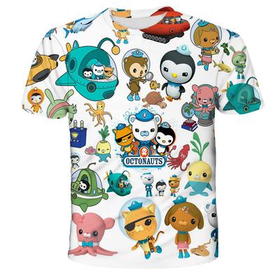 Estate Octonauts Ragazzo/Ragazza 3D Stampa T-shirt Moda Manica corta O-Collo Ragazzi Divertenti T-shirt Camicie Regalo per la ragazza Abbigliamento per bambini