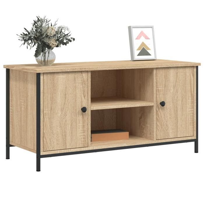 VidaXL Meuble TV Chêne sonoma 100x40x50 cm Bois d'ingénierie 832764