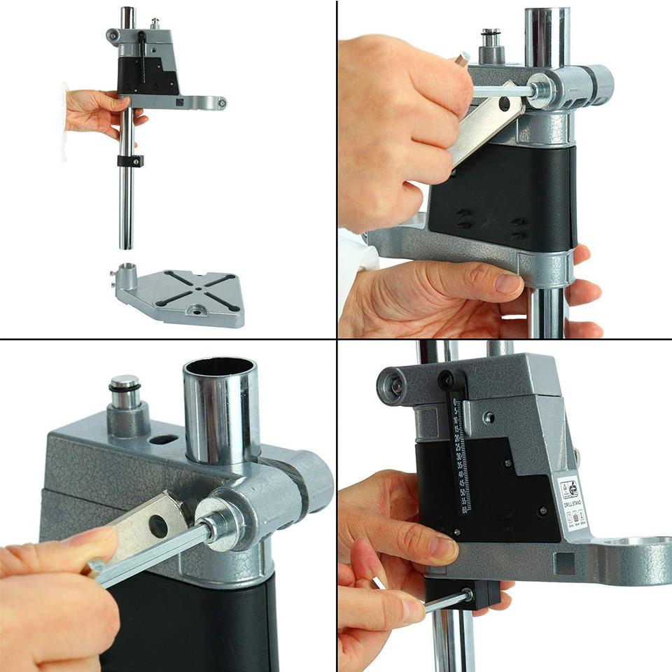 Electric Drill Bracket 400mm Bracket for DIY Woodworking Drilling Holder Grinder Rack Stand Clamp Bench Press Clamp Grinder 130W