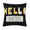 45x45cm Cartoon Cat Geometric Printed Sofa Cushion Cover Cotton Linen Home Living Room Decoration
