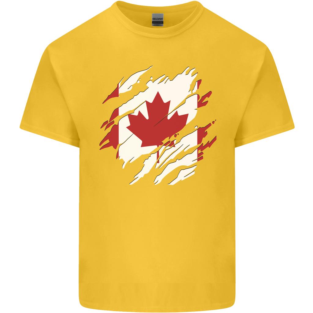 Torn Canada Flag Canadian Day Football Unisexs Light Cotton TShirt