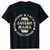 Women's Fashion T-shirt Autism Mama Printed Tshirts Fashion Casual Short-sleeved Tee Shirt Autism Awareness T Shirts for Women