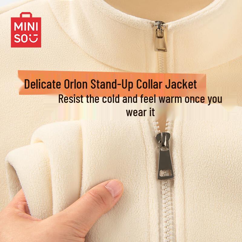 MINISO Men s Double-Sided Fleece Stand-Collar Jacket 3XL