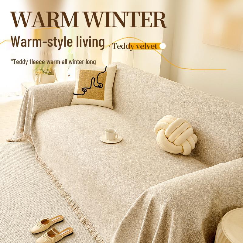 Universal Non-Slip Chenille Sofa Cover – Autumn/Winter, Dirt-Resistant, Full Coverage Cushion Protector