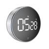 Digital Timer Magnetic Large LED Display Volume Adjustable Students Study Round Kitchen Countdown Cooking Baking Timer