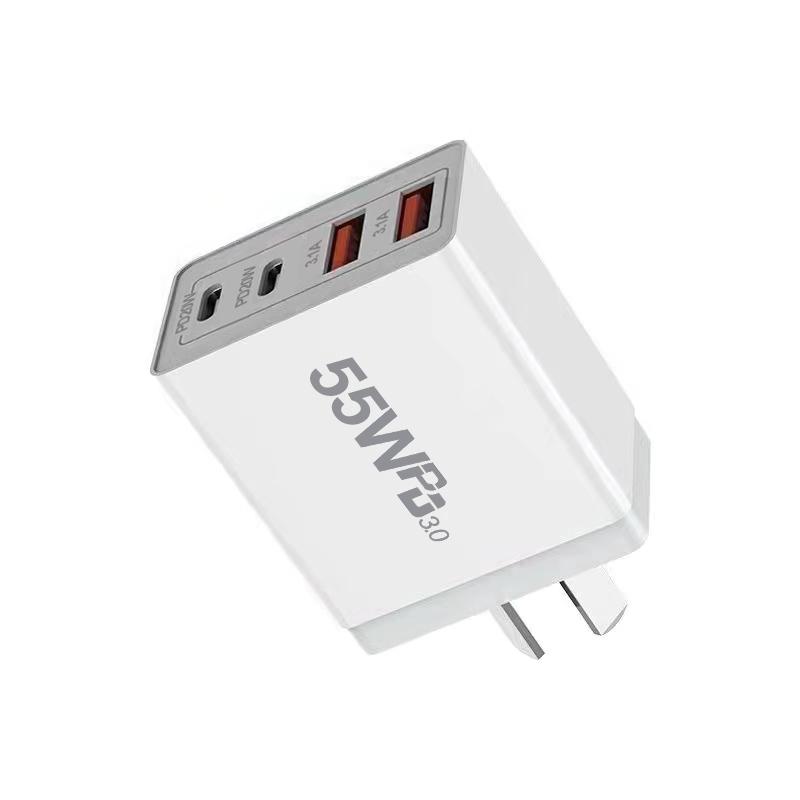 55w 65w AU Plug Fast USB Charger Type C Charger for Xiaomi Redmi iPhone Samsung SmartPhone Quick Charging Adapter PD Wall Charge