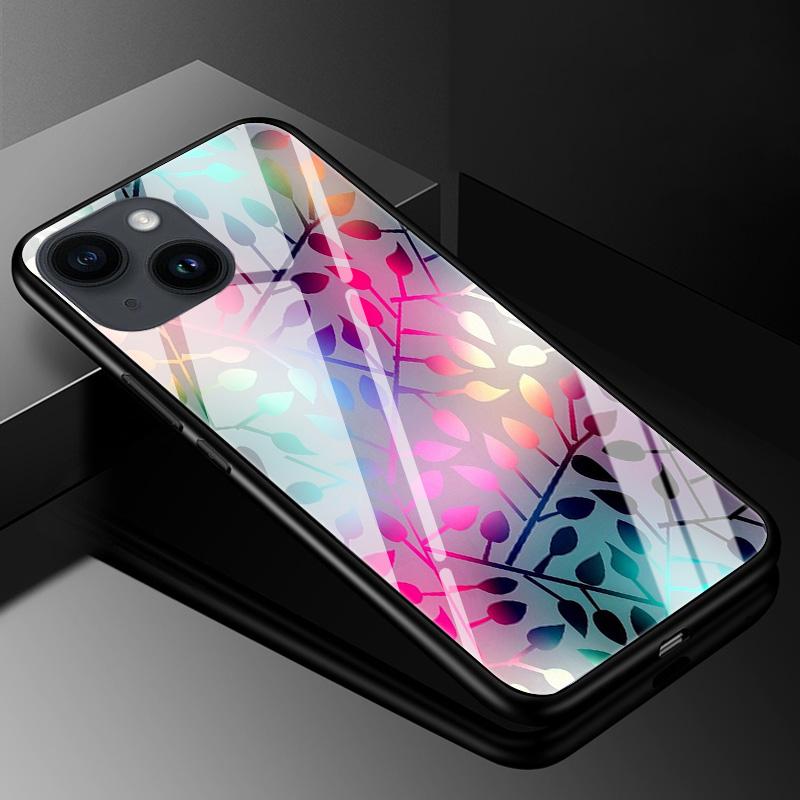 Tempered Glass Case for iPhone 13 14 Pro Max Cover Hard Case for iphone 14pro 11 13 12 11 Pro Max 14 Plus Phone Case TPU Bumper