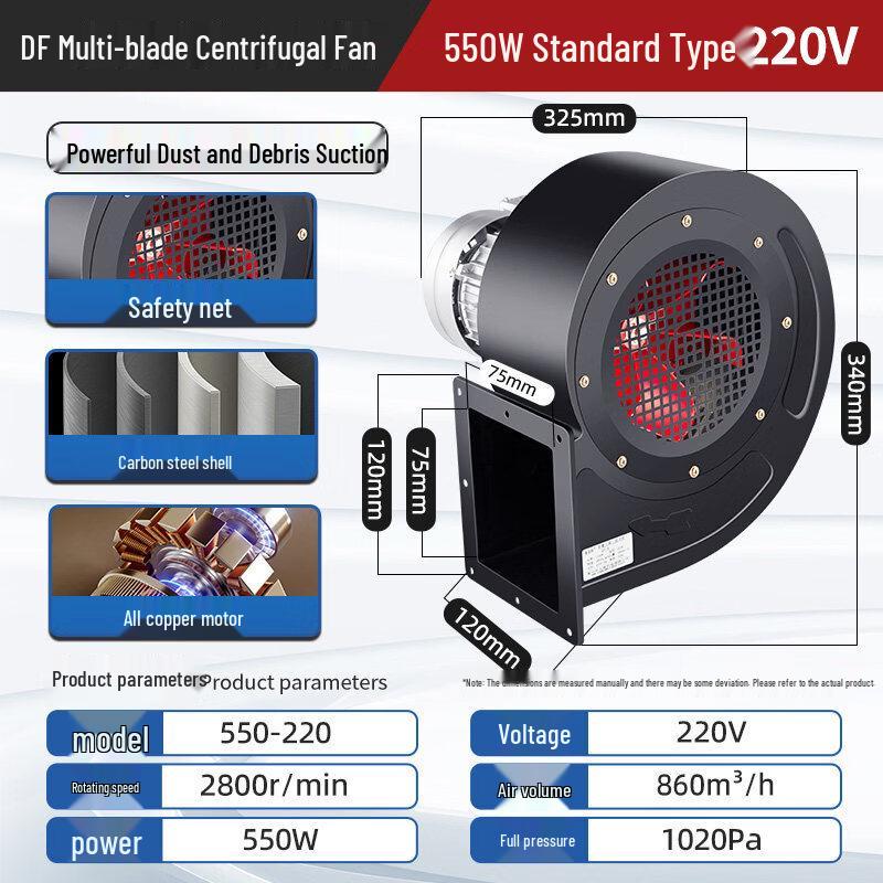 YunDuo DF-6 550W Industrial Centrifugal Fan
