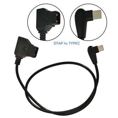 Durable and Reliable DTAP To Type-C Power Cable Cord V-mount Battery Focus Following Power Supply Wire Line Black 50cm