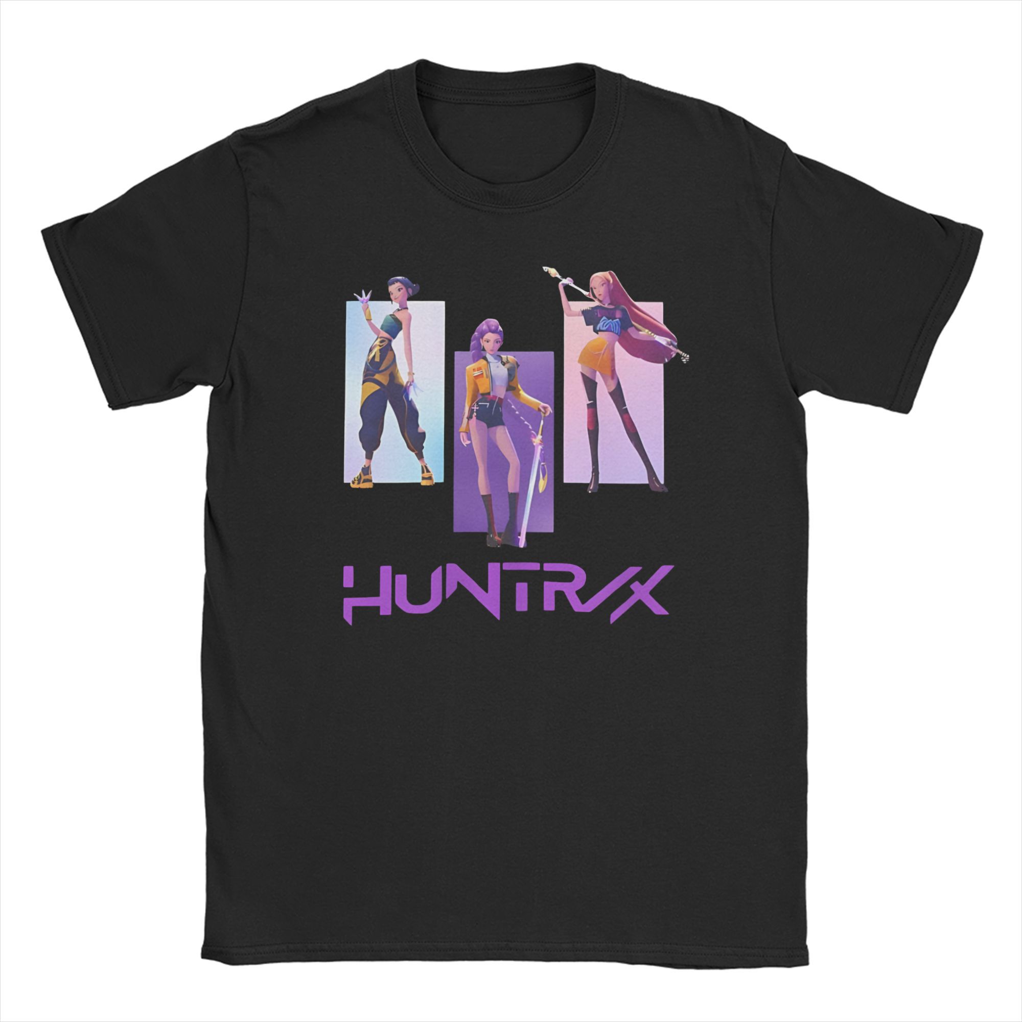 

Huntrix saja boys T Shirts Men Women Pure Cotton Fashion for Male TShirts Crewneck Kpop Demon Hunters Tees Clothes Summer 4XL