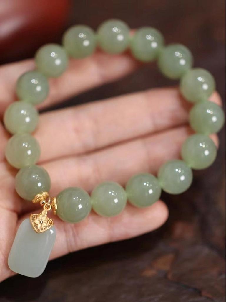 Ping An Double Happiness Buckle Bracelet: Chinese Style, Retro, Simple Elegant Women's Hand Jewelry.