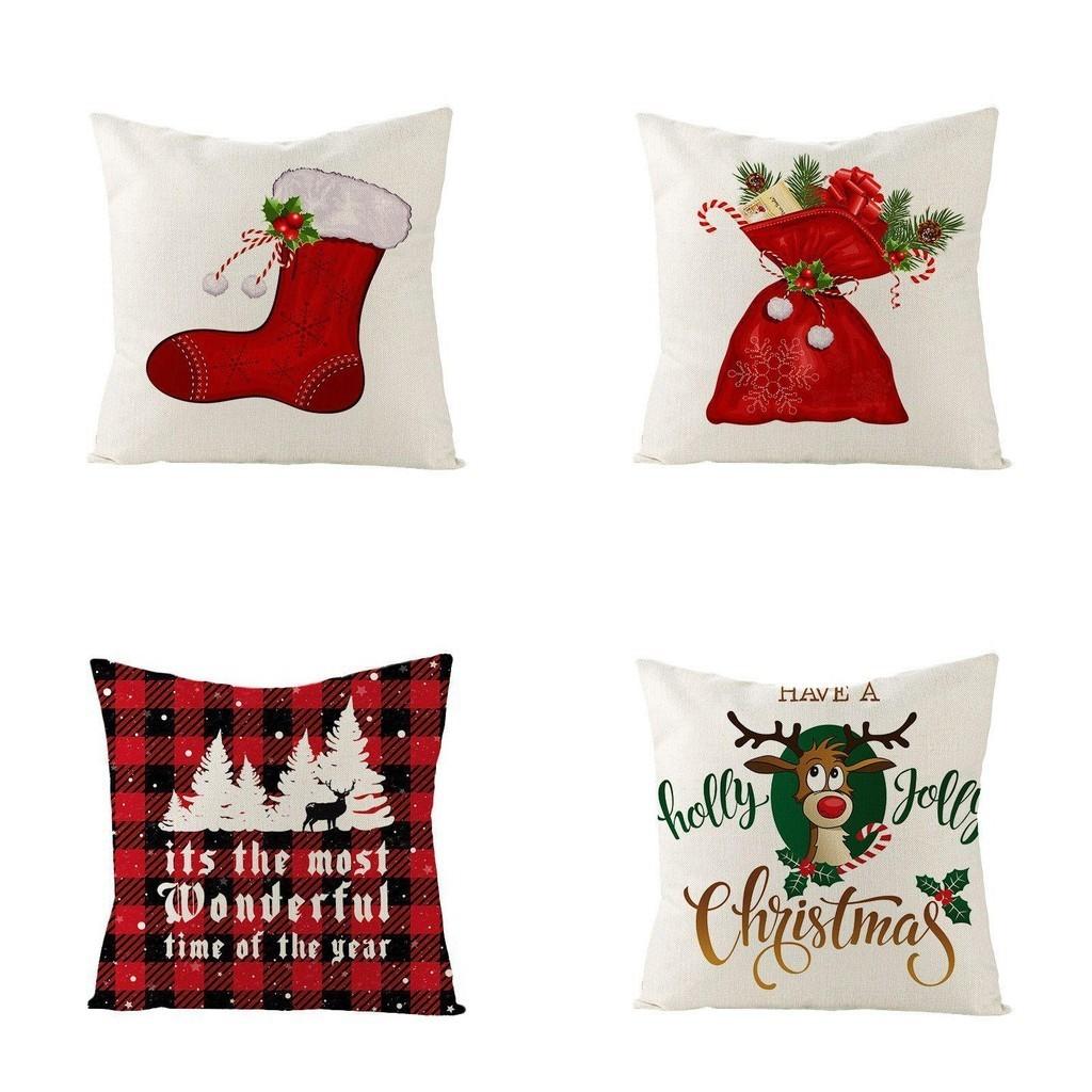 Festive Multicolor 18" Christmas Cushion Cover Ideal For Home And Office Decor