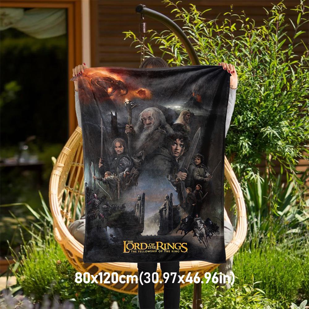1pc Fellowship of the Ring  - Throw Blanket, Soft, Flannel Blankets, Living Room,  All Seasons Use-1021187 80x120cm