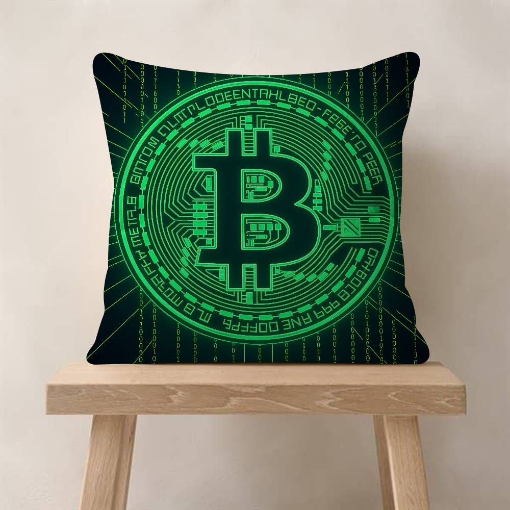 Биткоин Крипто Криптовалюта Btc Персонализированная Подушка Чехол от Пыли Спальня Дети Вечеринка Украшение Наволочка День Рождения Дети