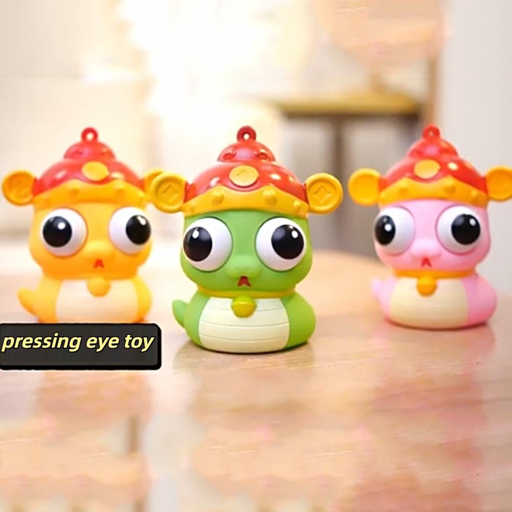 Simulation Snake Big Eyeball Pinch Keychain Squeeze Ball Toys Keyring  Kids Holiday Gift