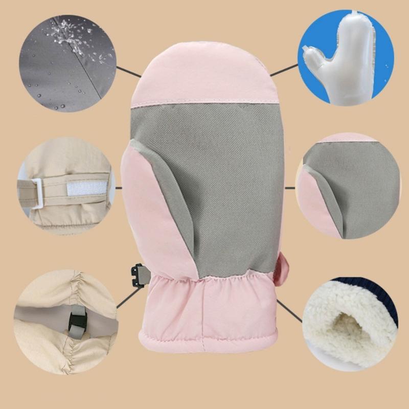 Winter Snow Gloves Waterproof Kids Ski Gloves Anti-skid Children Mittens Thermal Gloves for Outdoor Cycling Traveling