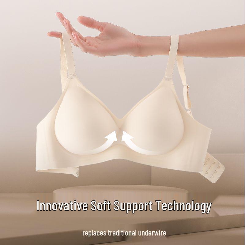 Lingerie for Small Chests: Lift & Support Wireless Bra with Anti-Sagging, Underarm Fat Collection, and Large Cup Illusion.