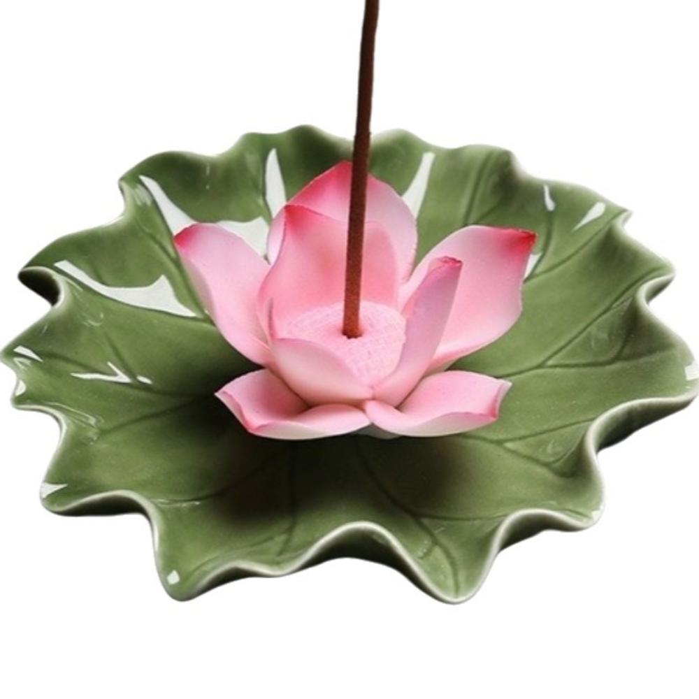 

Retro Style Ceramic Incense Tray Zen Incense Burner Bowl New Lotus Incense Holder Tea Room Lotus Flower