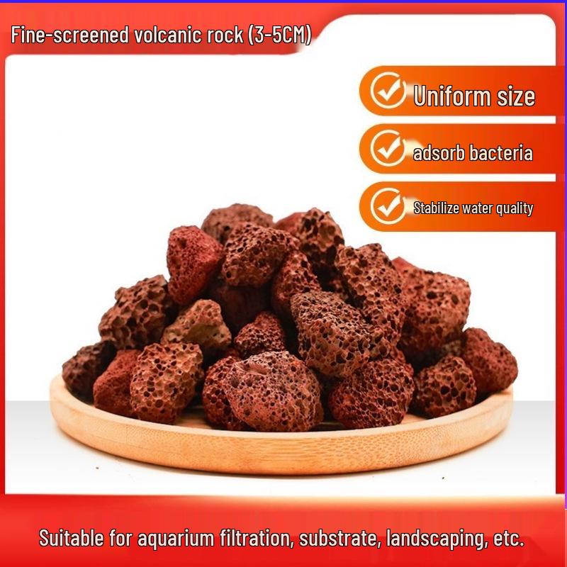 Natural Volcanic Rock & Gravel Set for Fish Tank Landscaping