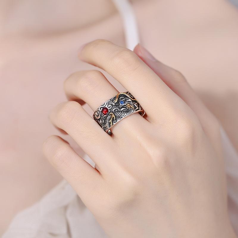 Dominanter Drache Drache Drache Perlenring Männlich Guo Chao Zonglong Nischendesign Sensorische Persönliche Bedienung Verfügbar Wälder