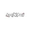 New Grillz for Teeth Heart Shape Dental Grillz Micro Inlaid Zircon Hollow Out Unisex Everyday Wear Grillz
