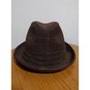 Used Brixton Hat Brown Plaid Pattern 60cm L Size 