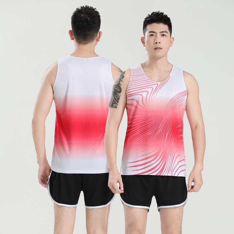 Men s Quick-Dry Track & Field Marathon Training Set: Running Vest & Shorts XL