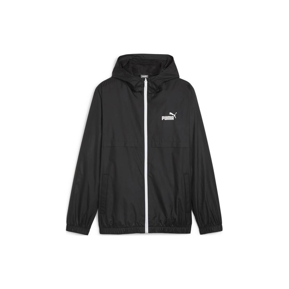 PUMA Essentials Solid Windbreaker Jacket Black Men s 847484-52 S