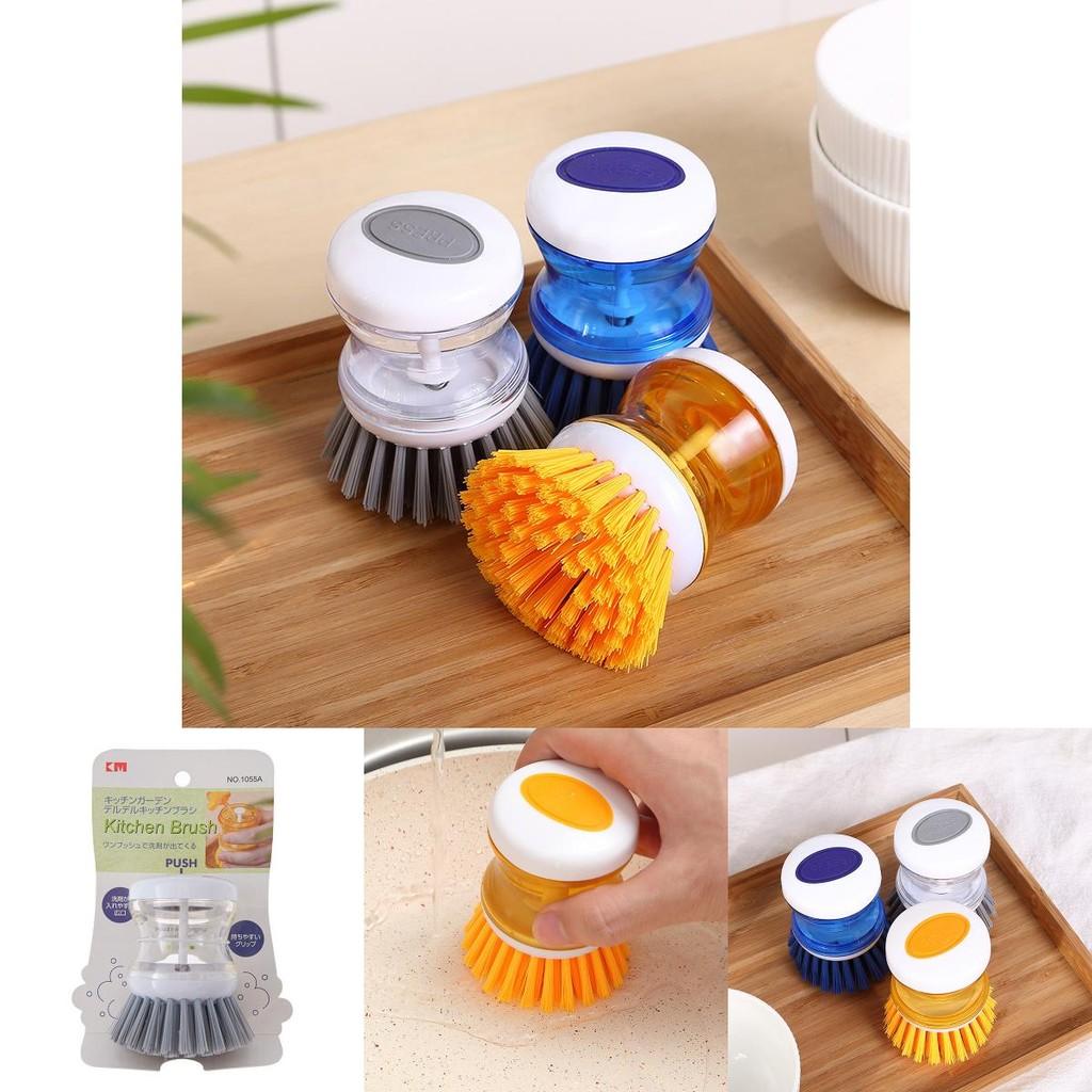 Brush Kitchen Cleaning With Liquid Dispenser For Pots Pans And Utensils