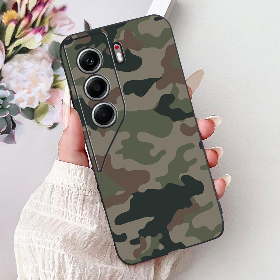 For Tecno Camon 40 Pro 4G Camon40 Elegant Floral Cat Phone Case For Camon 40 40Pro 4G CM6 CM5 Black Silicone Soft Cases Bumpers
