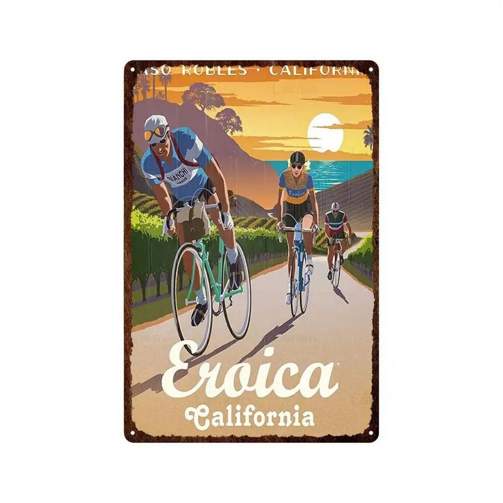 Francie Cyklistika Kovové plechové cedule Deska Nástěnná dekorace Vintage umělecké plakáty Železné malby pro pánský pokoj Domácí kavárnu Zahradní klub Bar