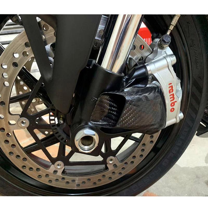 Carbon Fiber 100MM Motor Front Caliper Radiator Cover Air Ducts Brake Cooling For APRILIA RSV4 TUONO V4 Dorsoduro 900 1000 1200