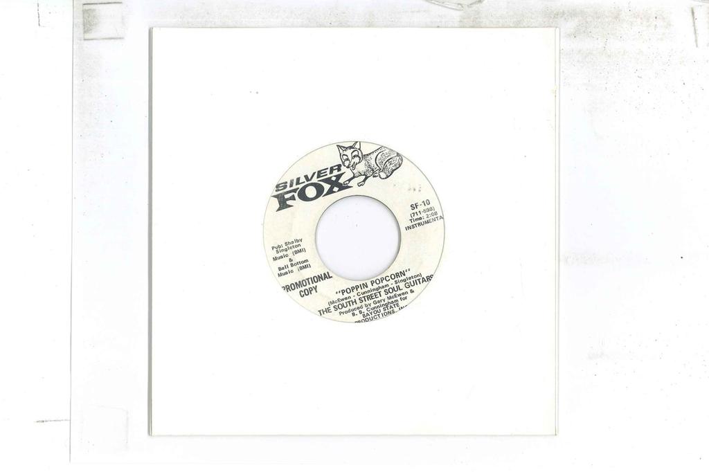 7inch Record SOUTH STREET SOUL GUITARS  Poppin Popcorn SF10 SILVER FOX 1969 US SoulFunk Used