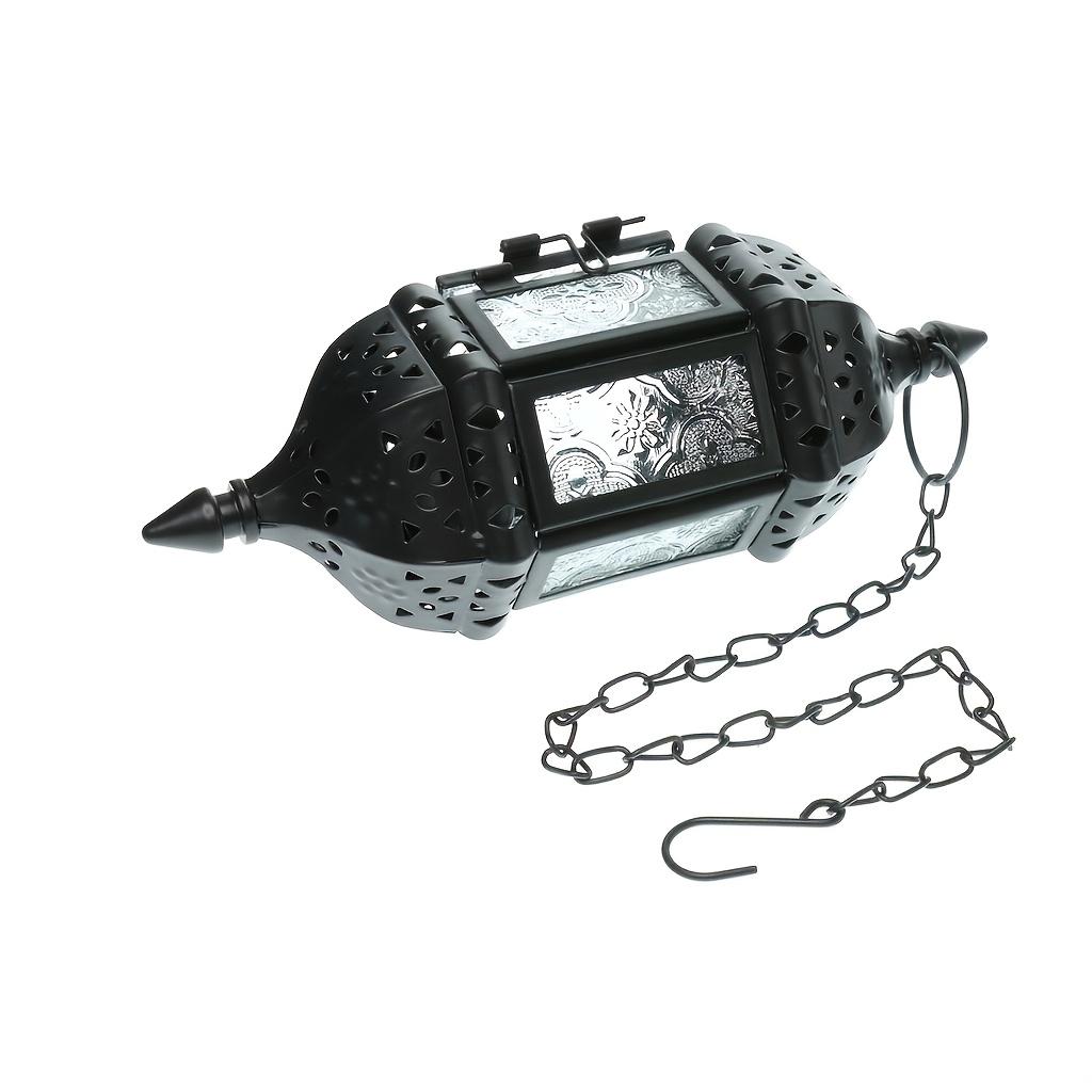 1pc Elegant Moroccan Style Decorative Candle Holder with Chain Intricate Metal Design for Home Patio, Porch, Weddings & Christmas Decor