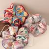 Headwear Sweet Scrunchies Rubber Band Bear Ponytail Holder Exquisite Printing Hair Rope  Daily
