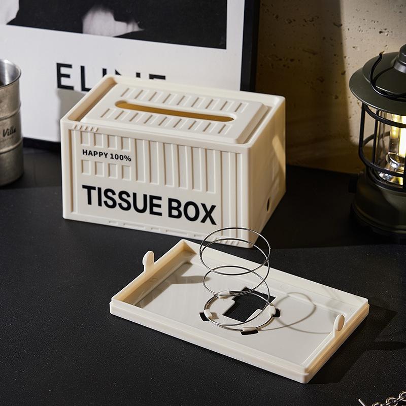Plastic Tissue Box Holder Paper Storage For Living Room Napkin Holder Container With Lid For Home Office