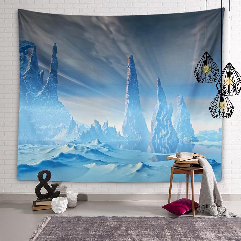 Inverno Fiocco di Neve Motivo Ghiaccio Decorazione da Parete Arazzo Arte da Parete Arazzo Personalità Soggiorno Camera da Letto Stanza Decorazione Casa