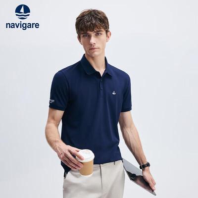 Nawiker Men's Quick-Dry Casual Short Sleeve Polo Shirt