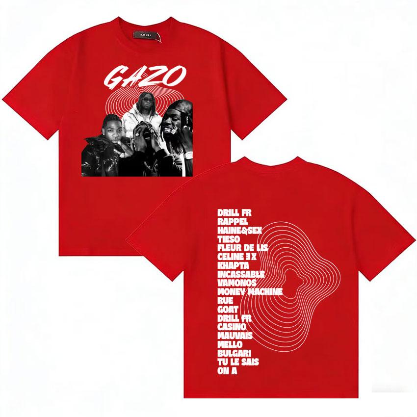 

Rapper Gazo Album Tour Tshirt Unisexs Women Harajuku Clothing Fashion Hip Hop Tee Shirts Cotton Short Sleeves T Shirts Streetwear S