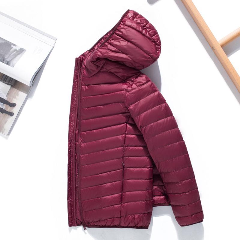 

Мужская пуховая куртка с капюшоном, легкая, 2024 - Модный воротник-стойка, короткая, большого размера, тонкий стиль, распродажа не в сезон 3XL