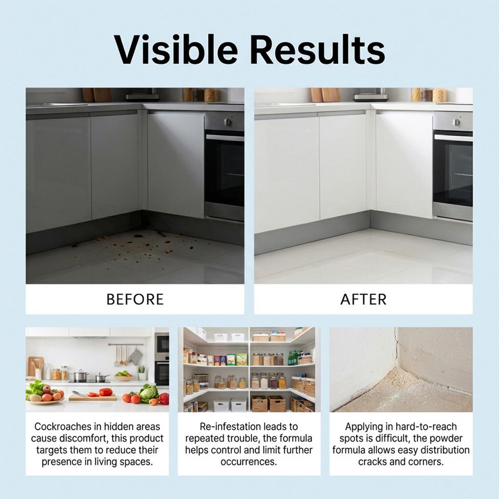 Insecticide Powder, Suitable For Indoor Use In Kitchens And Living Rooms To Kill Cockroaches, Ants, And Other ; A Household Hygienic Insecticide30g