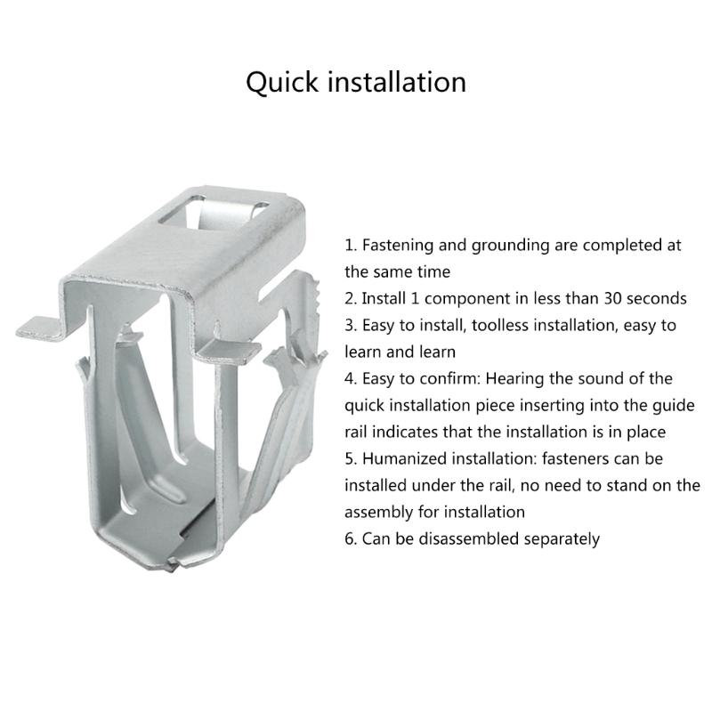 Solar Panel Mounting Bracket Metal Buckle for RV- Camper Boat Roof Photovoltaic Component Roof Panels Buckle 1/5/10Pcs