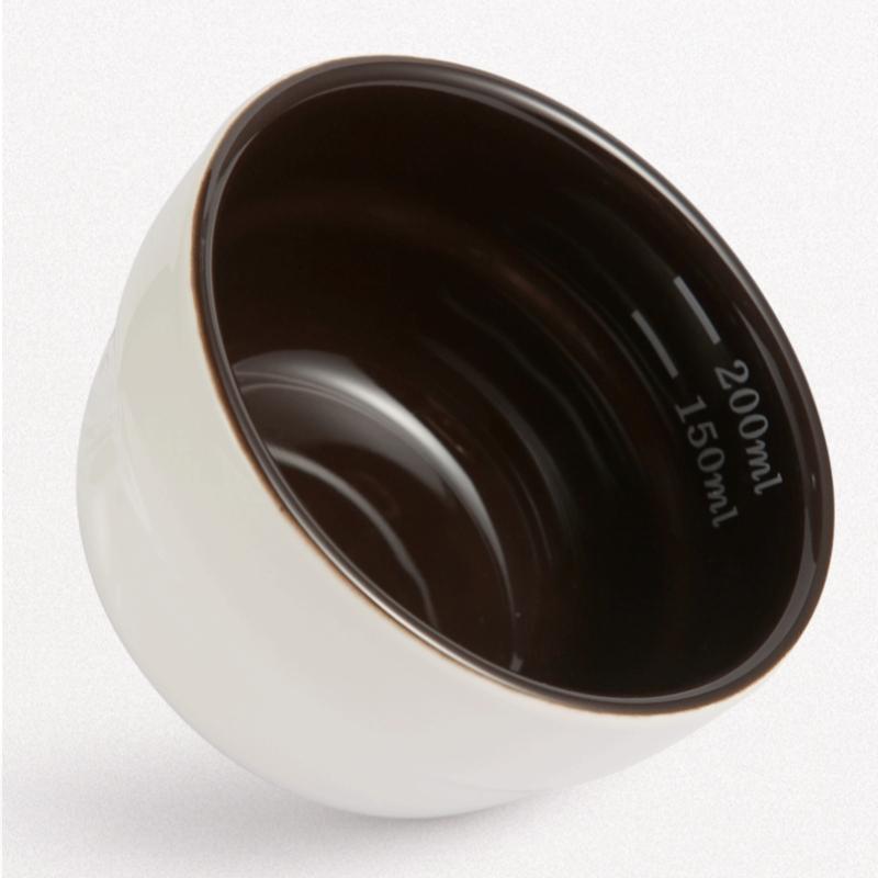 200ml Ceramic Thickened Coffee Cup Measuring Bowl U Cupping Cup Espresso Measuring Cup Kitchen Measure Mug Coffeeware Accessory