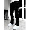 Men's Slimming Retro Hole Breaking Denim Trousers Casual Personality Straight Jeans