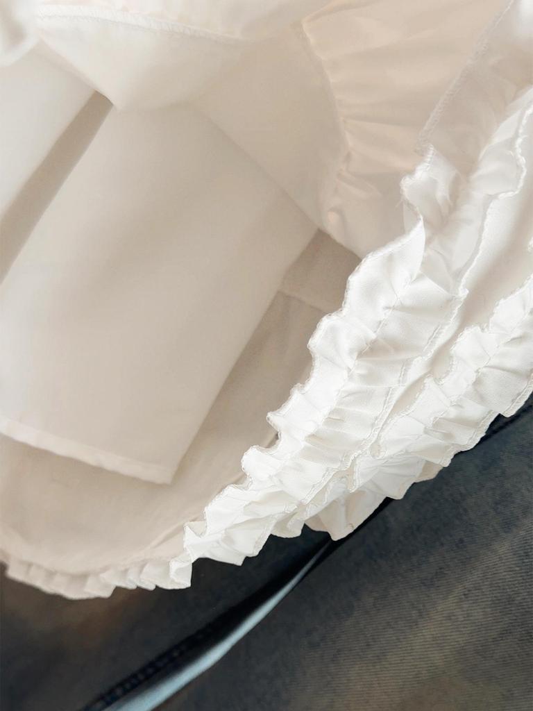 Women's Spring/Summer Lace Ruffle Patchwork A-Line Skirt: High-Waisted, Slimming, Versatile, Age-Reducing, Gentle, and Sweet.